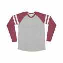 LAT 6934 Men's Gameday Mash-Up Long Sleeve Fine Jersey T-Shirt