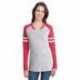 LAT 3534 Ladies Gameday Mash-Up Long Sleeve Fine Jersey T-Shirt