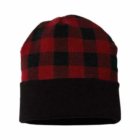 CAP AMERICA RKP12 USA-Made Plaid Beanie