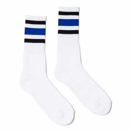 SOCCO SC100 USA-Made Striped Crew Socks