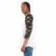 Shaka Wear SHRAGCM Adult Three-Quarter Sleeve Camo Raglan T-Shirt