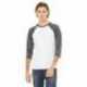 Bella + Canvas 3200 Unisex Three-Quarter Sleeve Baseball T-Shirt