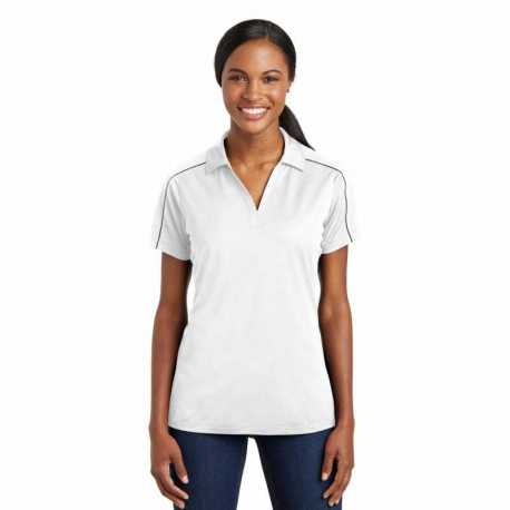 Sport-Tek LST653 Ladies Micropique Sport-Wick Piped Polo