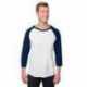 Jerzees 560RR Unisex Three-Quarter Sleeve Raglan T-Shirt