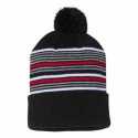 Sportsman SP60 12" Striped Pom-Pom Cuffed Beanie