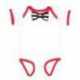 Rabbit Skins 4407 Baby Rib Infant Bow Tie Bodysuit