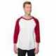 Jerzees 560RR Unisex Three-Quarter Sleeve Raglan T-Shirt