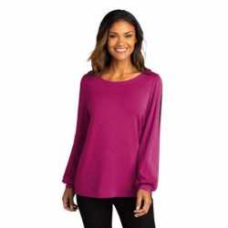 Port Authority LK5600 Ladies Luxe Knit Jewel Neck Top