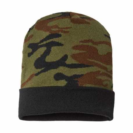 CAP AMERICA RKC12 USA-Made Camo Cuffed Beanie