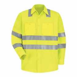 Red Kap SS14HV High Visibility Safety Long Sleeve Work Shirt