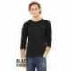 Bella + Canvas 3200 Unisex Three-Quarter Sleeve Baseball T-Shirt