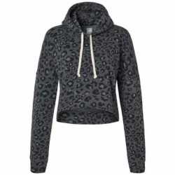 J America 8853JA Ladies Triblend Cropped Hooded Sweatshirt