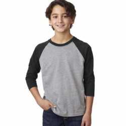 Next Level Apparel 3352 Youth CVC Three-Quarter Sleeve Raglan