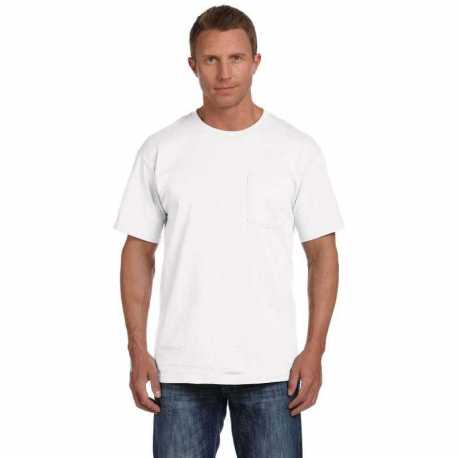 Fruit Of The Loom 3931P Adult HD Cotton Pocket T-Shirt