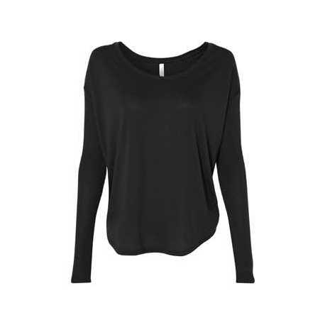 Download Bella + Canvas 8852 Women's Flowy 2x1 Ribbed Long Sleeve ...