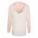 MV Sport W20145 Women's French Terry Hooded Pullover with Colorblocked Sleeves