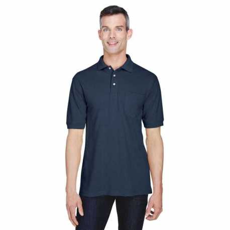 Harriton M265P Men's Easy Blend Polo with Pocket