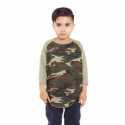 Shaka Wear SHRAGCY Youth Three-Quarter Sleeve Camo Raglan T-Shirt