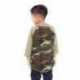 Shaka Wear SHRAGCY Youth Three-Quarter Sleeve Camo Raglan T-Shirt