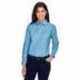 Harriton M600W Ladies Long-Sleeve Oxford with Stain-Release