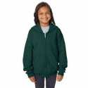 Hanes P480 Youth EcoSmart Full-Zip Hooded Sweatshirt