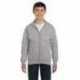 Hanes P480 Youth EcoSmart Full-Zip Hooded Sweatshirt