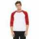 Bella + Canvas 3200 Unisex Three-Quarter Sleeve Baseball T-Shirt