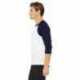 Bella + Canvas 3200 Unisex Three-Quarter Sleeve Baseball T-Shirt