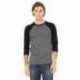 Bella + Canvas 3200 Unisex Three-Quarter Sleeve Baseball T-Shirt