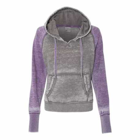 J America 8926 Women's Zen Fleece Raglan Hooded Sweatshirt