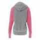 J America 8926 Women's Zen Fleece Raglan Hooded Sweatshirt