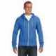 J America JA8872 Adult Triblend Full-Zip Fleece Hooded Sweatshirt