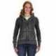 J America JA8913 Ladies Zen Full-Zip Fleece Hooded Sweatshirt