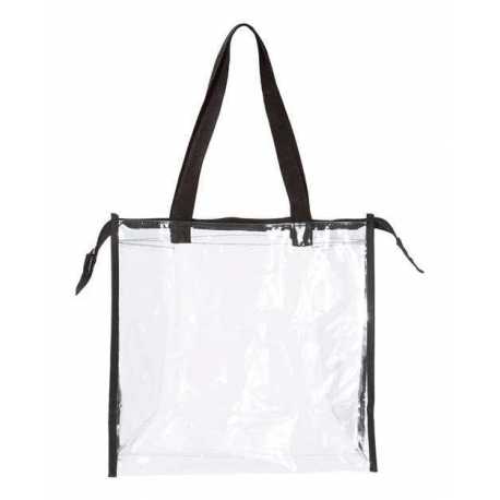 OAD OAD5006 OAD Clear Zippered Tote with Full Gusset | ApparelChoice.com