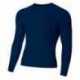 A4 N3133 Adult Polyester Spandex Long Sleeve Compression T-Shirt