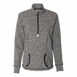 J America 8617 Women's Cosmic Fleece Quarter-Zip Pullover