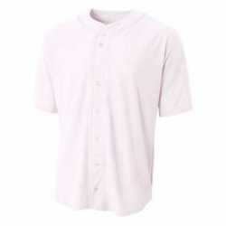 A4 N4184 Short Sleeve Full Button Baseball Top