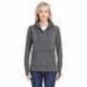 J America JA8431 Ladies Omega Stretch Snap-Placket Hooded Sweatshirt