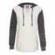 MV Sport W20145 Women's French Terry Hooded Pullover with Colorblocked Sleeves