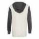 MV Sport W20145 Women's French Terry Hooded Pullover with Colorblocked Sleeves