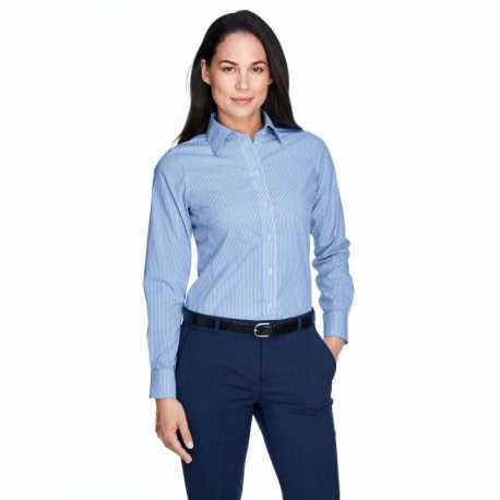 Devon & Jones D645W Ladies Crown Collection Banker Stripe Woven Shirt