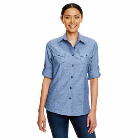 Burnside B5255 Ladies Chambray Woven Shirt