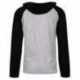 Burnside B8127 Adult Raglan Sleeve Striped Jersey Hooded T-Shirt