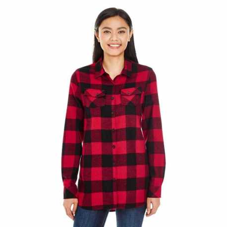 Burnside B5210 Ladies Plaid Boyfriend Flannel Shirt