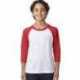 Next Level Apparel 3352 Youth CVC Three-Quarter Sleeve Raglan