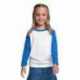 Next Level Apparel 3352 Youth CVC Three-Quarter Sleeve Raglan