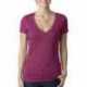 Next Level Apparel 6640 Ladies CVC Deep V-Neck T-Shirt