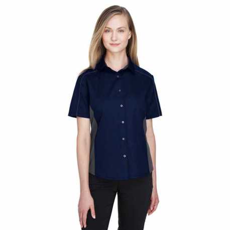 North End 77042 Ladies Fuse Colorblock Twill Shirt
