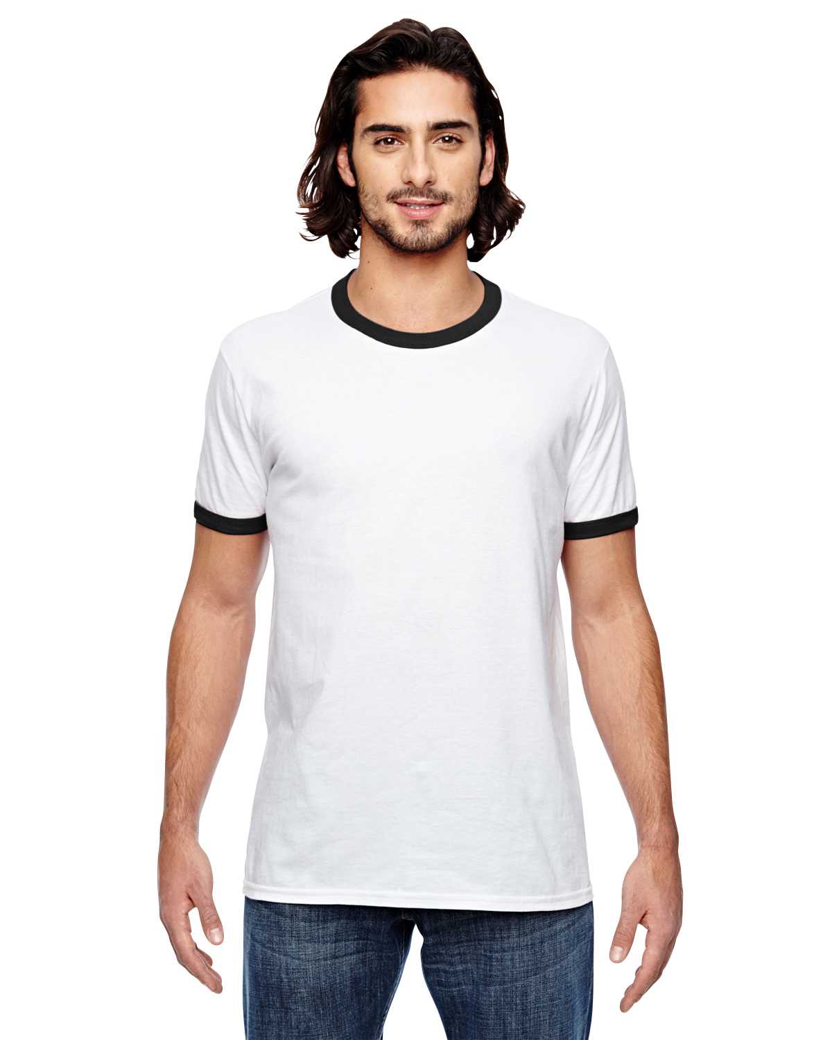 Anvil 988AN Lightweight Ringer T-Shirt | ApparelChoice.com