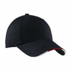 Port Authority C830 Sandwich Bill Cap with Striped Closure